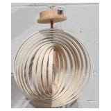 Modern Folding Wooden Sphere Hanging Light Fixture