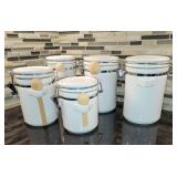 White Ceramic Cannister Set