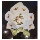 Herend Rothschild Bird Large Leaf Bowl 74449