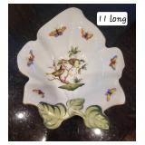 Herend Rothschild Bird Large Leaf Bowl 74449