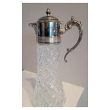 Tall Crystal Lidded Carafe Pitcher