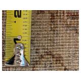 Muted Wool Area Rug ~ Taupe * Beige * Tangerine, 45 x 30