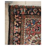 Sarouk Wool Area Rug ~ Black * Beige * Melon, 58 x 40