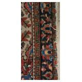 Sarouk Wool Area Rug ~ Black * Beige * Melon, 58 x 40