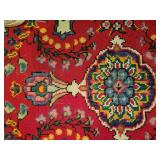Persian Wool Area Rug ~ Berry Red * Cream, 57 x 39