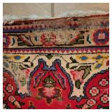 Persian Wool Area Rug ~ Berry Red * Cream, 57 x 39