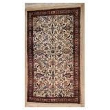 Oriental 100% Wool Area Rug ~ Cream, 63 x 37