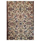 Oriental 100% Wool Area Rug ~ Cream, 63 x 37