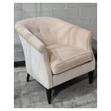 Hickory Furniture - Vintage Rolled Armchair Pair - Pale Peony