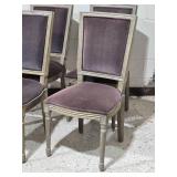 Modern Styled Carved Dining Chair Set - (4)