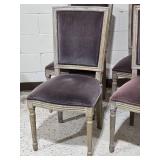 Modern Styled Carved Dining Chair Set - (4)