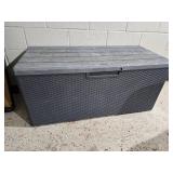 Sturdy Grey Plastic Outdoor / Patio Storage Crate