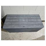 Sturdy Grey Plastic Outdoor / Patio Storage Crate