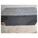 Sturdy Grey Plastic Outdoor / Patio Storage Crate