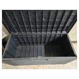 Sturdy Grey Plastic Outdoor / Patio Storage Crate