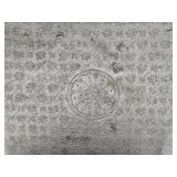 Embossed Metal Lotus Accent Cabinet - Silver