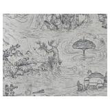 Star Wars Themed Runner Rug - Styled After Traditional Japanese Drawing