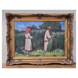 *SIGNED* Hungarian Fine Art Original Painting - László Mednyánszky (1852-1919) - Fieldworkers
