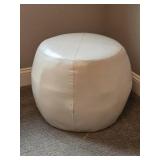 Chic Modern Taupe Leather Ottoman