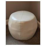 Chic Modern Taupe Leather Ottoman