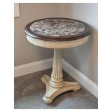 Breathtaking Tuscan Style Stone Round Accent Table