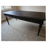 Stunning Dark Finish Broad Writing Desk