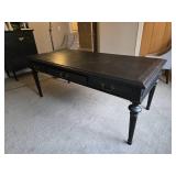 Stunning Dark Finish Broad Writing Desk