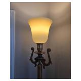 Gorgeous Baroque Torchiere Floor Lamp - Gold Gilt