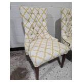 Hooker Furniture - Handcrafted Moroccan Pattern Upholstered Parlour Chair Pair - Sam Moore Collection