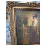 *SIGNED* Hungarian Fine Art Original Painting - Péter Szüle (1886-1944) - Fighting Woman