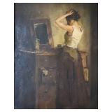 *SIGNED* Hungarian Fine Art Original Painting - Péter Szüle (1886-1944) - Fighting Woman