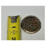 Great Looking Vintage Brutalist Round Sculptural Brooch by Jim McConnell