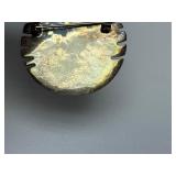 Great Looking Vintage Brutalist Round Sculptural Brooch by Jim McConnell