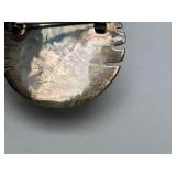 Great Looking Vintage Brutalist Round Sculptural Brooch by Jim McConnell