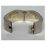 Large Signed Southwestern Sterling Silver Bracelet