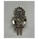 Signed Vintage Native American Sterling Silver Ring - Size 8.5