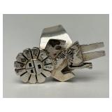 Signed Vintage Native American Sterling Silver Ring - Size 8.5