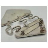 Larger Whimsical Sterling Silver & Enamel Shoes & Purse Brooch Pendant by MN Artist Laura Stamper