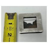 Lovely Brushed Sterling Silver "Framed" Scenic 3D Brooch