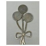 Large Signed METAMORPHOSIS Sterling Silver Balloon Brooch Pendant