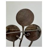 Large Signed METAMORPHOSIS Sterling Silver Balloon Brooch Pendant