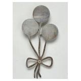 Large Signed METAMORPHOSIS Sterling Silver Balloon Brooch Pendant
