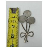 Large Signed METAMORPHOSIS Sterling Silver Balloon Brooch Pendant