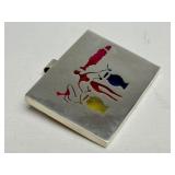 Colorful Sterling Silver Through-Cut Brooch Pendant