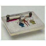 Colorful Sterling Silver Through-Cut Brooch Pendant