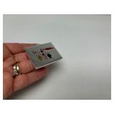 Colorful Sterling Silver Through-Cut Brooch Pendant