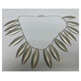 Elegant Sterling Silver Necklace w/Leaf Design