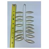 Elegant Sterling Silver Necklace w/Leaf Design