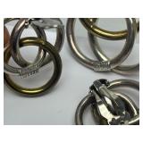 Taxco Sterling Silver Interlocking Ring Brooch & Earring Set