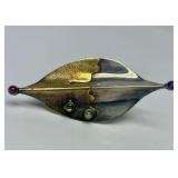 Gorgeous Sculptural Modernist Sterling & Gold 